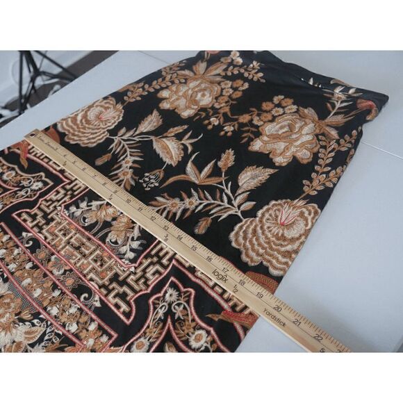 Women's Black & Gold Abstract Maxi Skirt S #2025-B5 - Picture 5 of 7